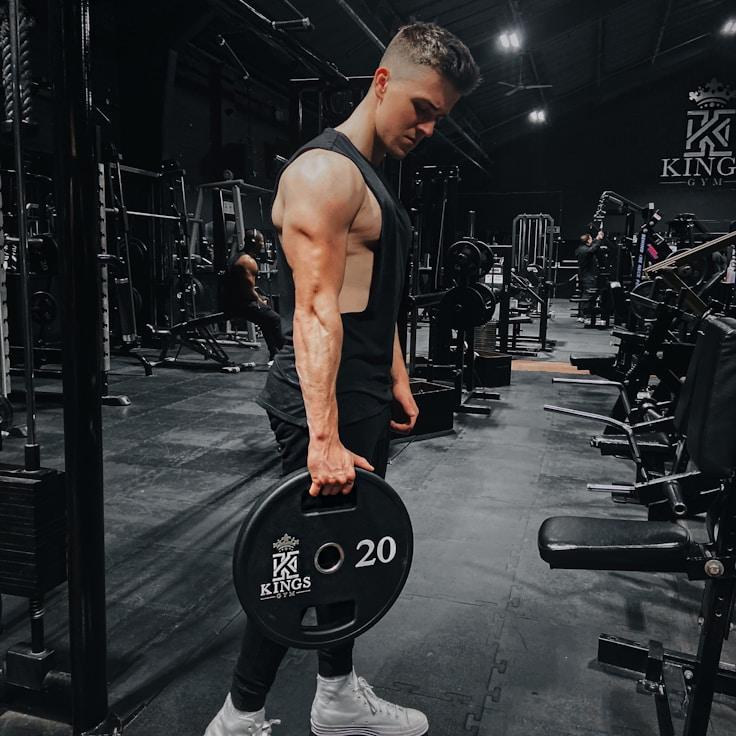 Professional gym interior with strength equipment